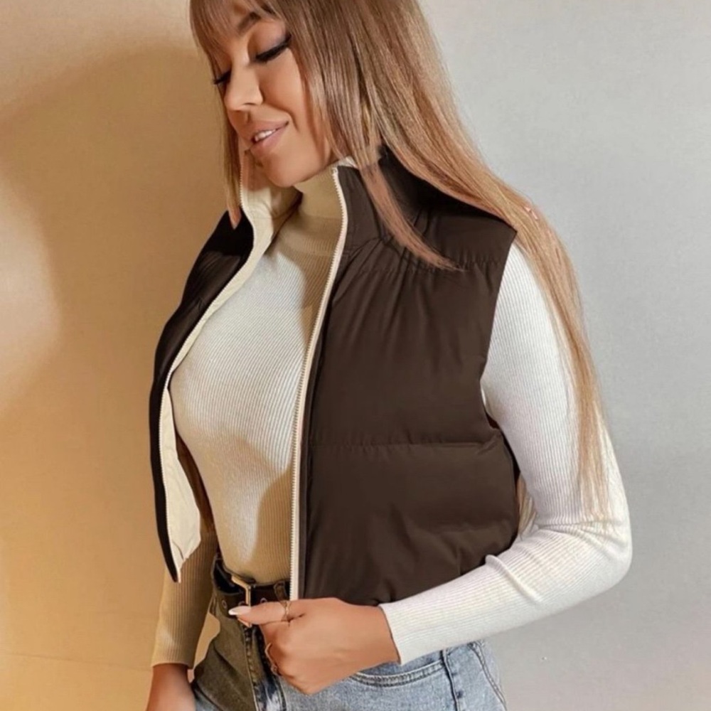 Brown Puffer Vest